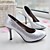  Leatherette Stiletto Closed Toe Pumps With Sparkling Glitter (More Colors)