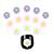  clou de tournesol d'art / ongle autocollant (20pcs)