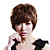 Hand Tied Short Natural Wavy Mixed Hair Wig with UVP Antimicrobial Net