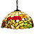  CORAM - Lustre Tiffany Floral com 2 Lâmpadas