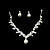  perles élégantes ou en strass dans la série des bijoux en argent des dames y compris le collier et boucles d'oreilles