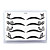  la moda pegatinas delineador de ojos 4 pares