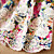  flor impresa vestido básico