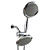  Third Gear Cartridge Water-saving Round Chrome Finish Shower Faucet Set
