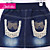  mignon jupe en denim perles