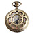  Women's Roman Numerals Style Mechanical Analog Pocket Watch (Bronze)