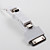  3-In-1 Retractable USB Data and Charging Cable (Micro USB, Mini USB and Apple, White)