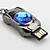  16gb azzurro cristallino mini car in stile USB 2.0 Flash Drive (blu)
