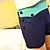 short de couleur bloc de boutons