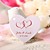  tag personalizzata a forma di cuore favore - cuori rosa (set di 60)