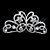  Silver Alloy Rhinestone And Pearl Butterfly Bridal Tiara