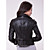  Long Sleeve Turndown Collar Party/ Career Lambskin Leather Jacket With Pockets