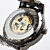  Men's Stylish Mechanical Analog Wrist Watch (Black)