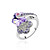  Austria Crystal Ring In Platinum-plated Alloy - Embracing Flowers (More Colors)