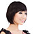  Mono Top Mixed Hair Short Straight Elegant Wig