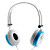  pirates casque stéréo de style crâne (bleu)