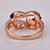  Gorgeous Cubic Zirconia 18K Gold Plate Pearl Knot Fashion Ring