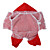  waterdichte regenjas met hoed voor honden (XS-XL, rood)