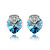  Heart With Heart Austrian Crystal In Real Platinum Plated Ladies' Earrings (More Colors)