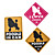  i love my poedel auto stickers (3-pack)