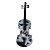 Kinglos - (HB-1310) 4/4 Black-White Flowers Design Solid Spruce Violin Outfit