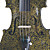  Kinglos - (HB-1303) Golden Flower Design Solid Spruce Violin Outfit in Black (Multi-Size)