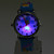  Children’s Flower Style Silicone Analog Quartz Wrist Watch with Flashing LED Light (Blue)