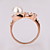  Gorgeous Cubic Zirconia 18K Gold Plate Pearl Knot Fashion Ring