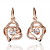 18k moda liga dois brincos de strass forma do coração