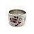  Unisex Silver Brass Enamel Rings (13mm)