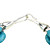  moda azul colar liga de pedra natural
