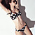  retro hvide prikker design sexede damer halterneck bikini badedragt