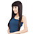  Capless Mono Top Natural Look Long Black Straight Human Hair Wig