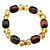  Achat Perlen Kristall Armband (farbig sortiert)