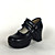  PU-Leder 7,5 cm hohen Absatz klassische Lolita Schuhe