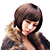  Capless Short Brown Curly Hair Wig