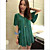  Green Lotus mouw elastische jurk