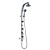  Φ 200m Wall Mount Rotatable Shower Panel Faucet with Body Sprays - Painting Finish