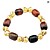  Achat Perlen Kristall Armband (farbig sortiert)