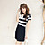  Lady Elegant Short Sleeve Step Dress