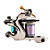  2 Tattoo Gun Kit for Lining and Shading (1 Damascus Steel Tattoo Machine and 1 Alloy Tattoo Machine)