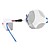  1W 30LM Blue Light 3-Fillets Shaped LED Ceiling Bulb (85-265V)