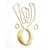  gorgeous runde Aushöhlung Kreis Frauen-Schmuck-Set bestehend aus Halskette und Ohrringe