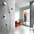  contemporanea cascata rubinetto doccia con soffione doccia + doccia a mano (montaggio a muro)