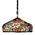  60W Contemporary 1- Light Tiffany Pendant Light in Glass Shade Lotus Pattern