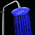  7 Colors Changing LED Chrome Contemporary Shower Faucet Head of 8 inch