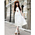  senhora elegante vestido longo branco