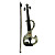  Kinglos - (DSZA-1302) Ebony Parts Electric Violin with Case/Rosin/Bow/Headphone/Cable (Zebra-Stripe)