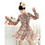  Floral Print Lace Dress(Slim Cut)