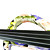  Kinglos - (DSZA-1101) Ebony Parts Electric Violin with Case/Rosin/Bow/Headphone/Cable (Water-lily Design)